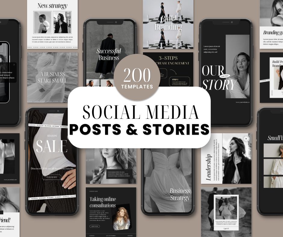 200 Business Social Media Design & Instagram Bundle