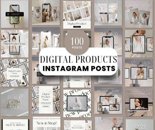 100 Digital Products Instagram Posts