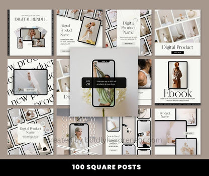 100 Digital Products Instagram Posts