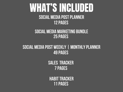 Boost Your Business: Social Media and Sales Tracker Bundle - Stay Organized & Thrive